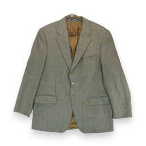 Vintage 1998 CHAPS By RALPH LAUREN Jacket Blazer Brown Mens Sz 44 R 100%‎ Wool